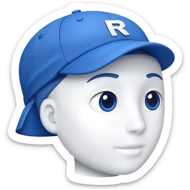 Blue cap with RN written on it sticker