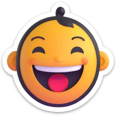cheerful expression sticker