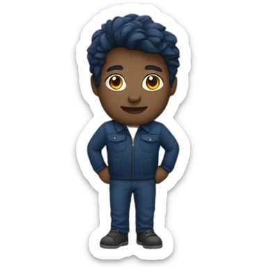 Product owner dark blue outfit sticker