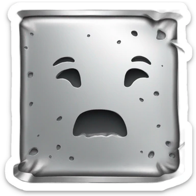 piece of aluminum with burn marks sticker