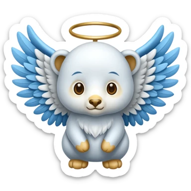 un animal ange de mongolie sticker