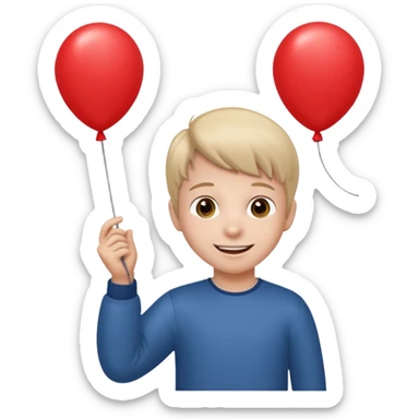 Balloon holder kid sticker