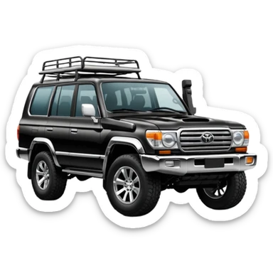 Toyota landcr new model black color modified sticker