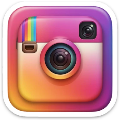 Instagram logo emoji style with subtle gradient sticker