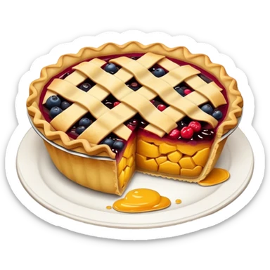 Homemade pie sticker