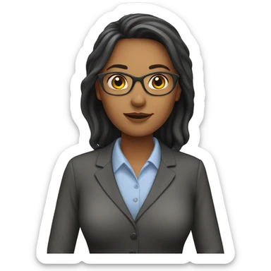 a female english teacher  sticker