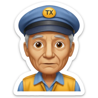  taxi driver old sticker