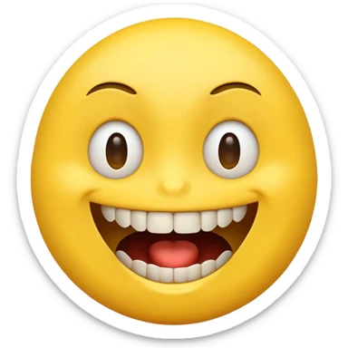 Weird creepy smile emoji sticker