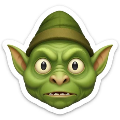 ugly little hermit goblin  sticker