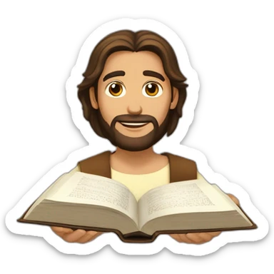 Jesús con la biblia  sticker