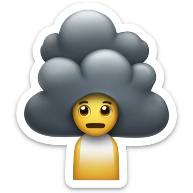 Dark clouds about to rain sticker