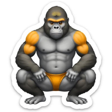 Gorilla with no legs sticker