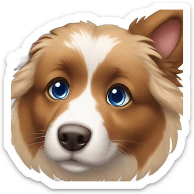 Berger australien brown tricolore blue eyes sticker