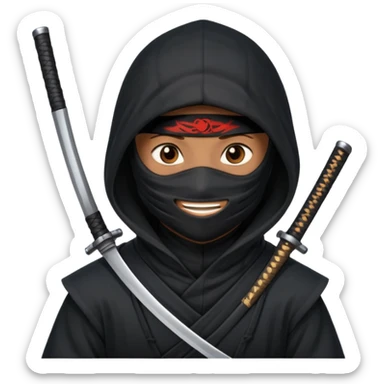 Ninja con ojos de enamorado  sticker