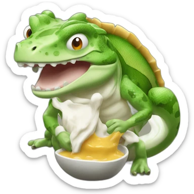 Luffy qui leche un lézard sticker