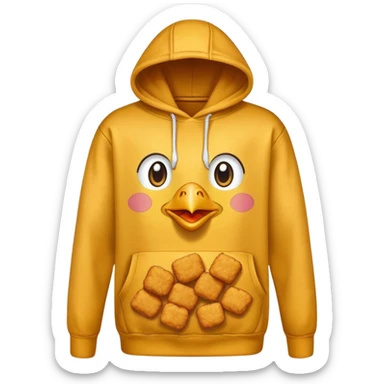 Chicken nugget hoodie  sticker