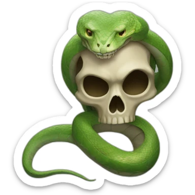 Une serpent tete de mort sticker