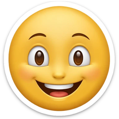 classic emoji with big smile, happy emotion sticker