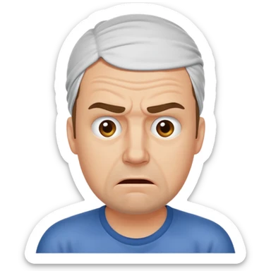 Overwhelmed man sticker