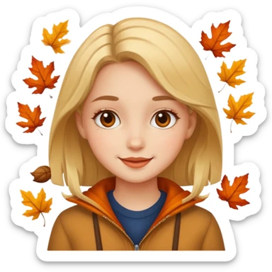 fall happy girly emoji artsy  sticker