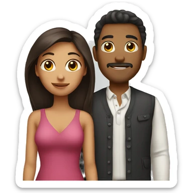 dating couple sticker