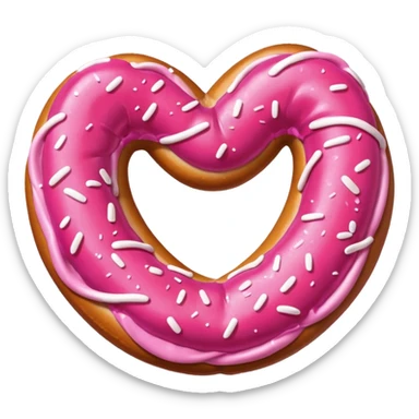 pink pretzel sticker