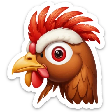 Gallina con un occhio sticker