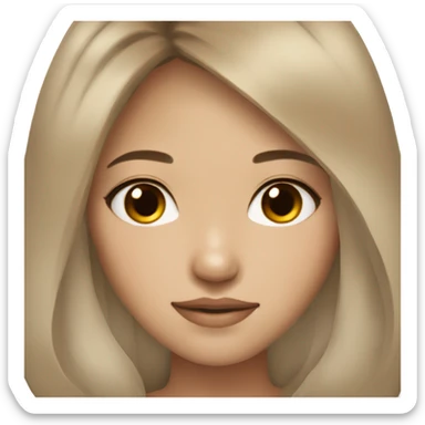 stunning asian girl light brown hair  sticker