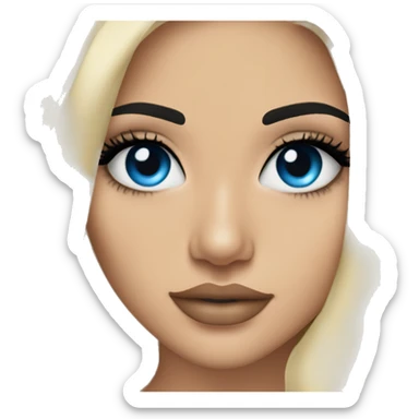 blonde kylie jenner with blue eyes sticker