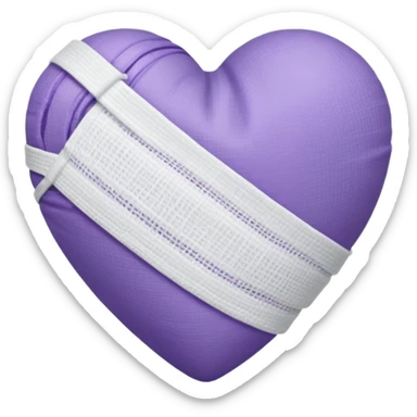 bandaged heart with subtle purple colour sticker