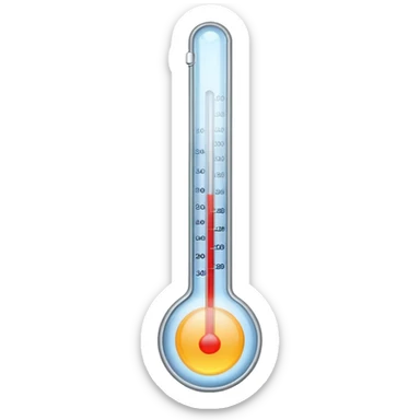 A thermometer at 0°C. sticker