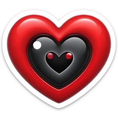  heart with a black hole sticker