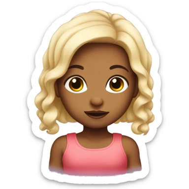 this is a baby .She doesn't has hair but her hair is a fruit ( strawberry )  sticker