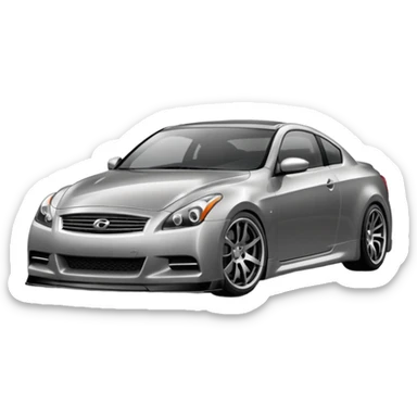 G37 coupe car lowered with dark mags are 10.5 darksliver car  sticker