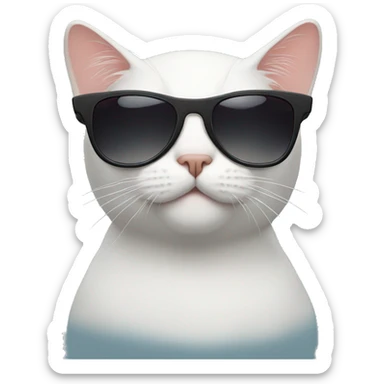 Cat with sunglasses sticker