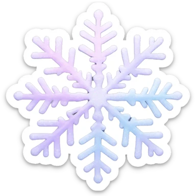 pastel snowflake  sticker
