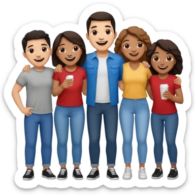 amigos puerto riqueños fuera del campus sticker