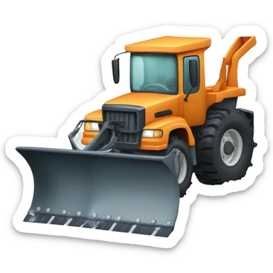 cartoon snow plow sticker