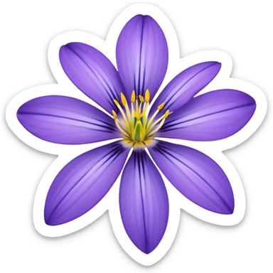 Blue eyed grass flower emoji sticker