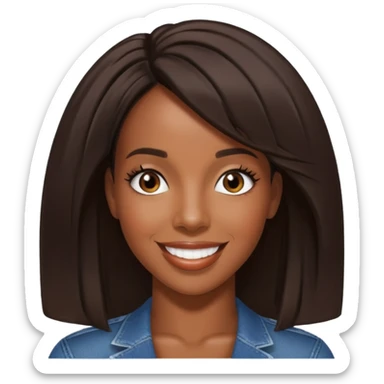 Kelly Rowland with dark brown hair sticker