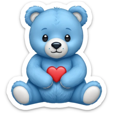 a blue bear with the diabetes awareness symbol sticker
