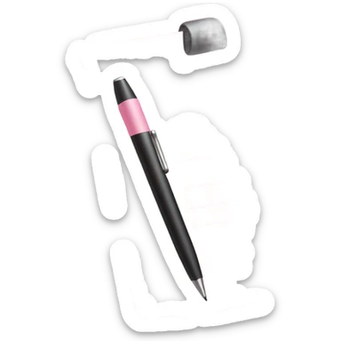 Light pink to do list (image straight up and down) pen on side sticker