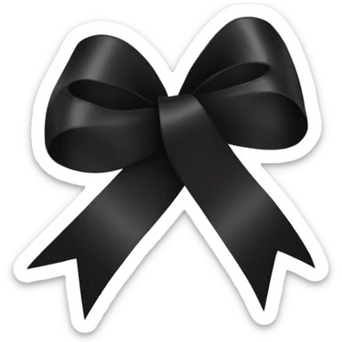 black ribbon sticker