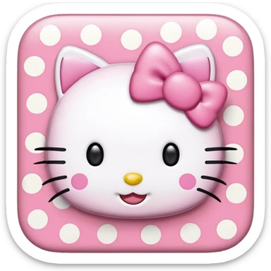 Hello Kitty de puntos para Instagram  sticker