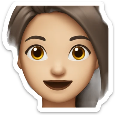 Vampire girl brown hair smiling sticker