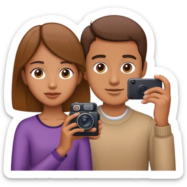 person taking a picture of another person sticker