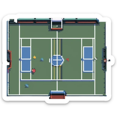 tennis court sticker