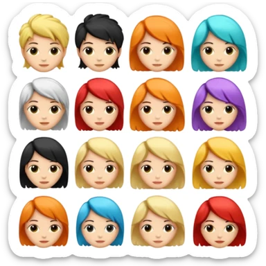 Different hairstyles  sticker