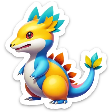Colorful Floral Fakémon-Pokémon sticker
