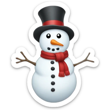full body christmas snowman sticker